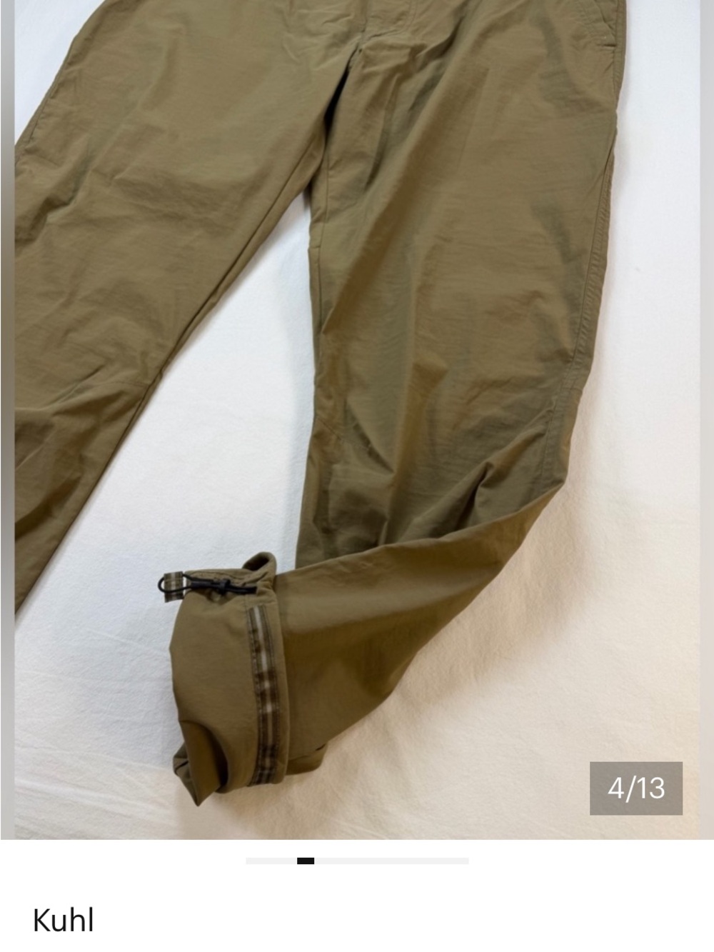Kuhl Men’s Renegade Chino Hiking Pants Khaki Brown Size 38/34 - Picture 4 of 6